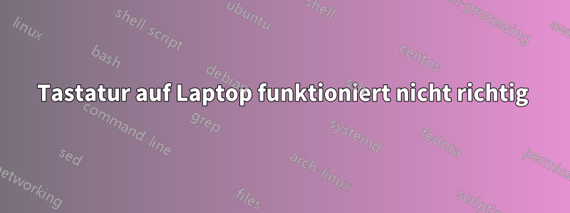 Tastatur auf Laptop funktioniert nicht richtig