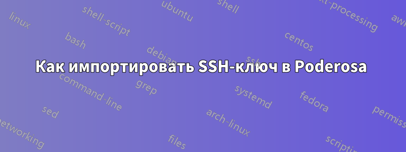 Как импортировать SSH-ключ в Poderosa