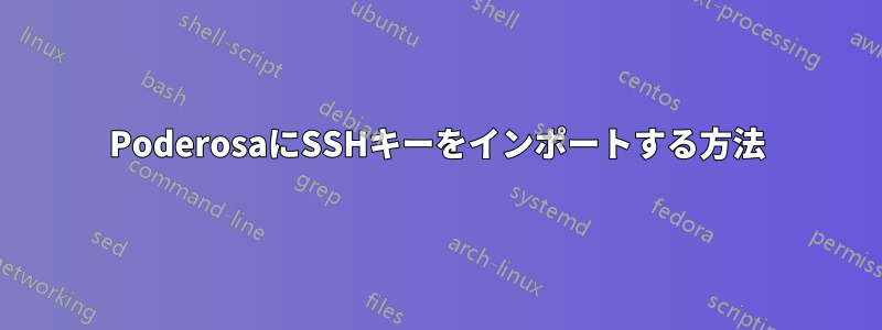 PoderosaにSSHキーをインポートする方法