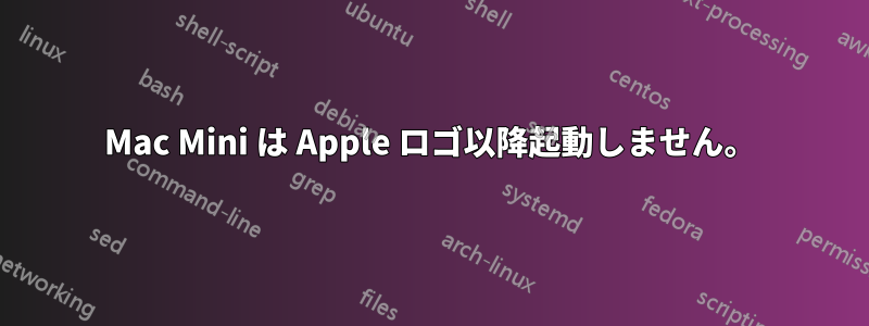Mac Mini は Apple ロゴ以降起動しません。