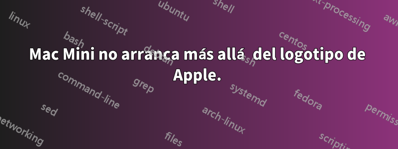 Mac Mini no arranca más allá del logotipo de Apple.