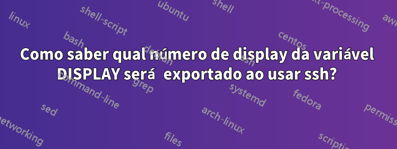 Como saber qual número de display da variável DISPLAY será exportado ao usar ssh?