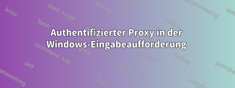 Authentifizierter Proxy in der Windows-Eingabeaufforderung