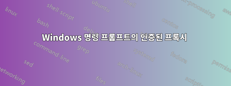Windows 명령 프롬프트의 인증된 프록시