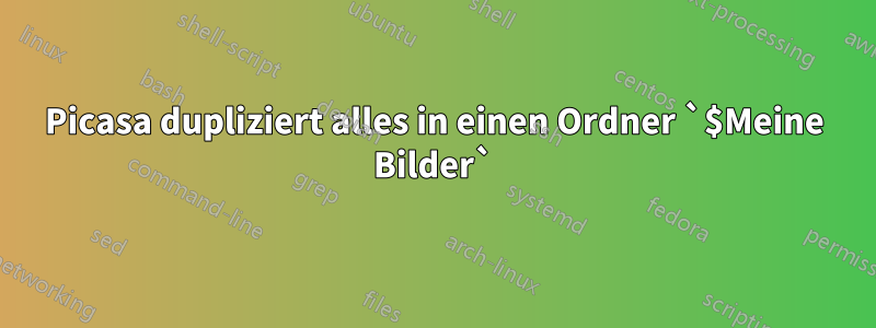 Picasa dupliziert alles in einen Ordner `$Meine Bilder`