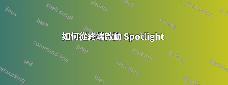 如何從終端啟動 Spotlight