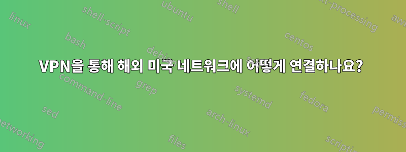 VPN을 통해 해외 미국 네트워크에 어떻게 연결하나요?