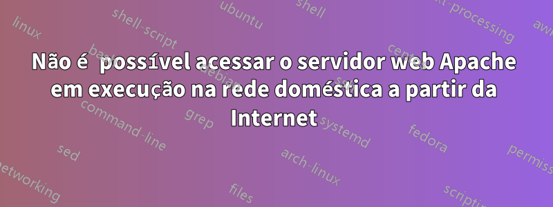 Não é possível acessar o servidor web Apache em execução na rede doméstica a partir da Internet
