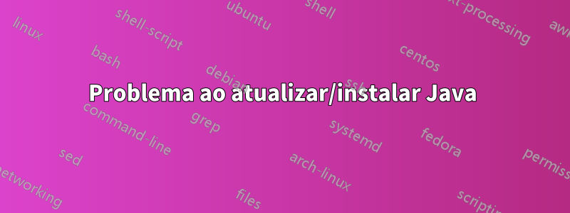 Problema ao atualizar/instalar Java