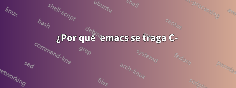 ¿Por qué emacs se traga C-)?