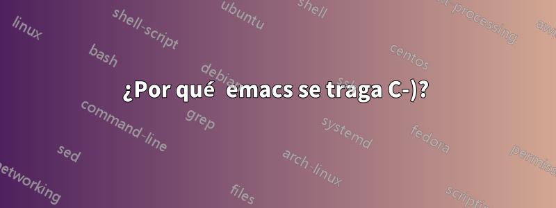 ¿Por qué emacs se traga C-)?