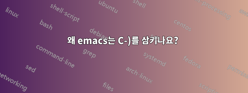 왜 emacs는 C-)를 삼키나요?