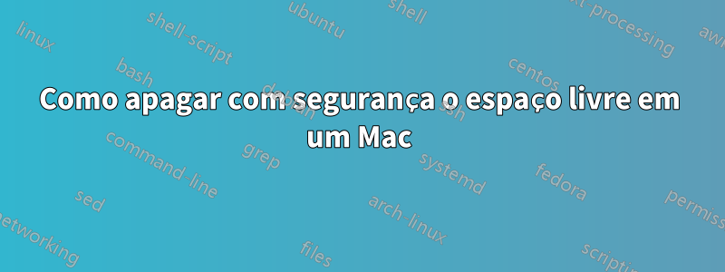 Como apagar com segurança o espaço livre em um Mac