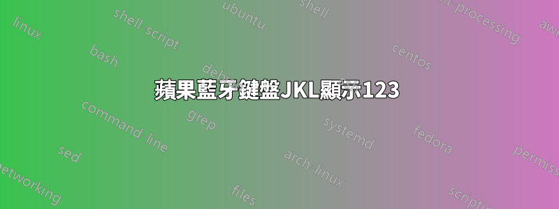 蘋果藍牙鍵盤JKL顯示123