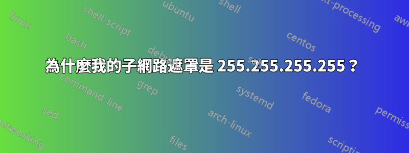 為什麼我的子網路遮罩是 255.255.255.255？