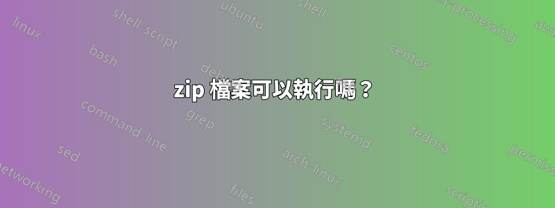 zip 檔案可以執行嗎？