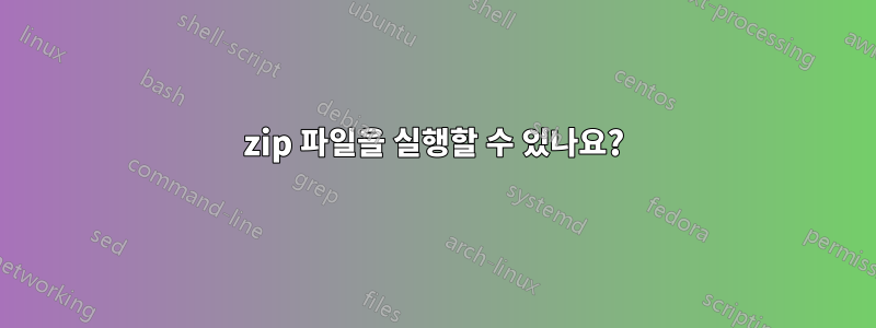 zip 파일을 실행할 수 있나요?