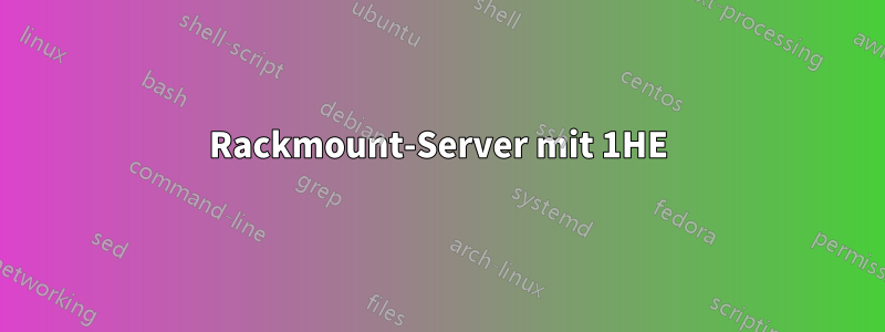 Rackmount-Server mit 1HE