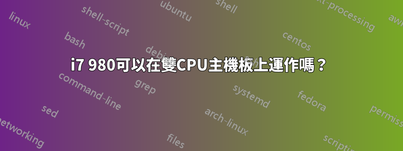 i7 980可以在雙CPU主機板上運作嗎？