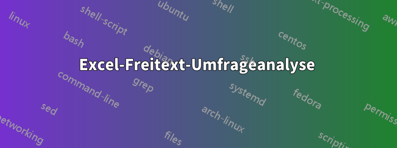 Excel-Freitext-Umfrageanalyse