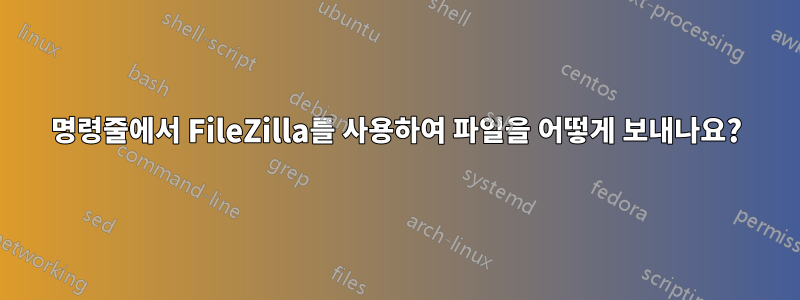 명령줄에서 FileZilla를 사용하여 파일을 어떻게 보내나요?