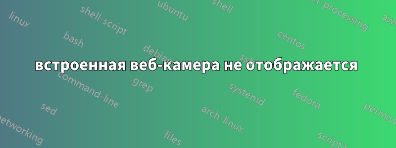 встроенная веб-камера не отображается