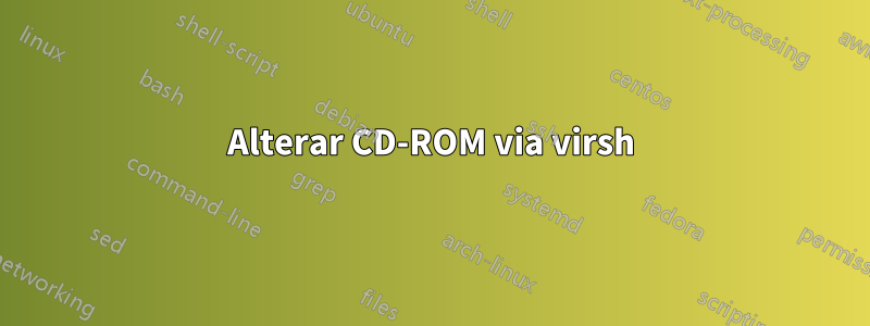 Alterar CD-ROM via virsh