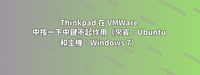 Thinkpad 在 VMWare 中按一下中鍵不起作用（來賓：Ubuntu 和主機：Windows 7）