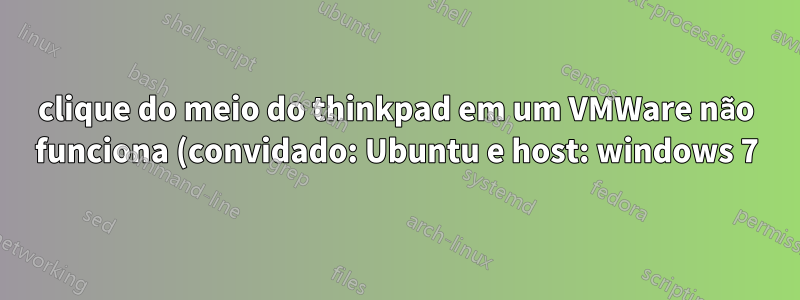 clique do meio do thinkpad em um VMWare não funciona (convidado: Ubuntu e host: windows 7)
