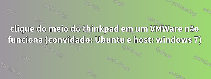 clique do meio do thinkpad em um VMWare não funciona (convidado: Ubuntu e host: windows 7)