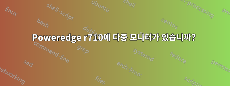 Poweredge r710에 다중 모니터가 있습니까?