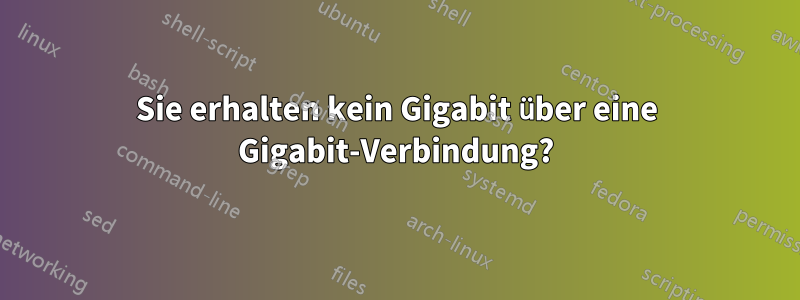 Sie erhalten kein Gigabit über eine Gigabit-Verbindung?