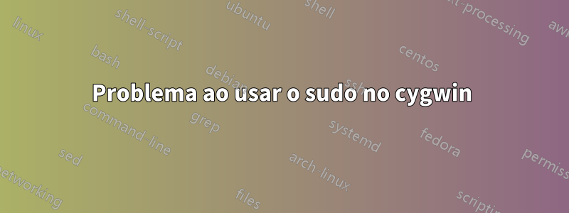 Problema ao usar o sudo no cygwin