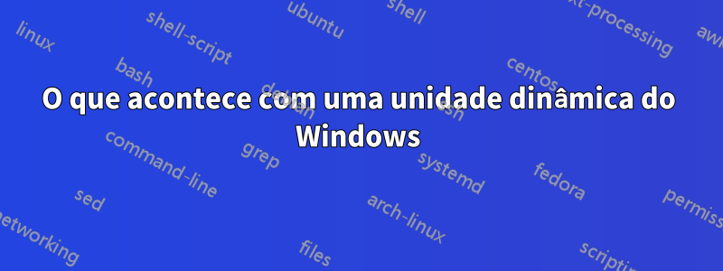 O que acontece com uma unidade dinâmica do Windows