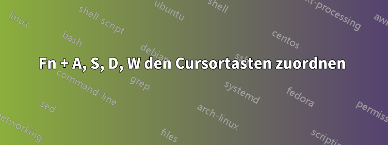 Fn + A, S, D, W den Cursortasten zuordnen