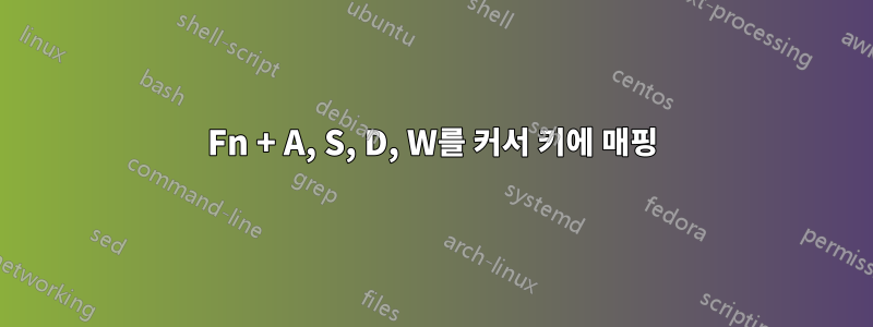 Fn + A, S, D, W를 커서 키에 매핑