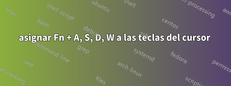 asignar Fn + A, S, D, W a las teclas del cursor