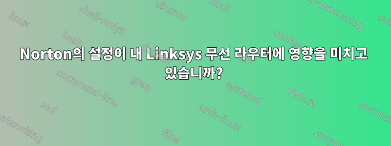 Norton의 설정이 내 Linksys 무선 라우터에 영향을 미치고 있습니까?