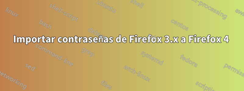 Importar contraseñas de Firefox 3.x a Firefox 4