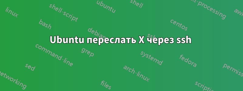 Ubuntu переслать X через ssh