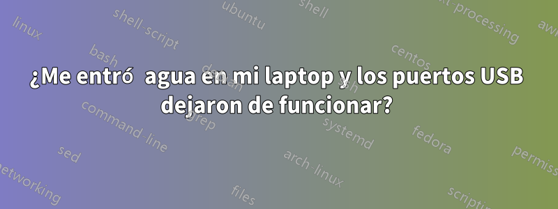 ¿Me entró agua en mi laptop y los puertos USB dejaron de funcionar?