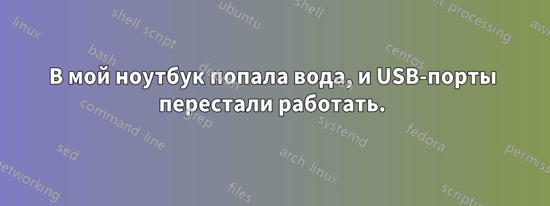 В мой ноутбук попала вода, и USB-порты перестали работать.