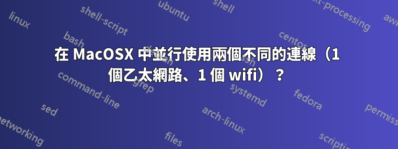 在 MacOSX 中並行使用兩個不同的連線（1 個乙太網路、1 個 wifi）？