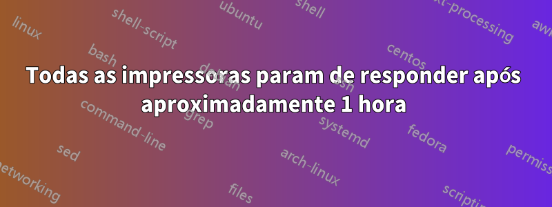 Todas as impressoras param de responder após aproximadamente 1 hora