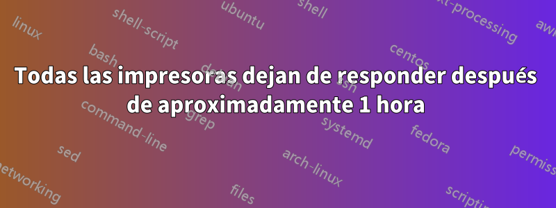 Todas las impresoras dejan de responder después de aproximadamente 1 hora