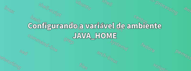 Configurando a variável de ambiente JAVA_HOME