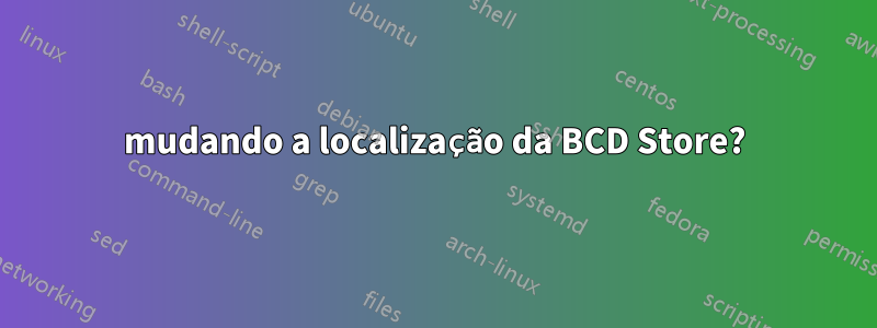 mudando a localização da BCD Store?