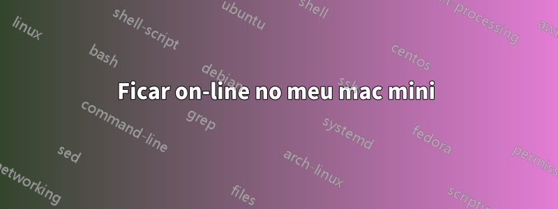 Ficar on-line no meu mac mini