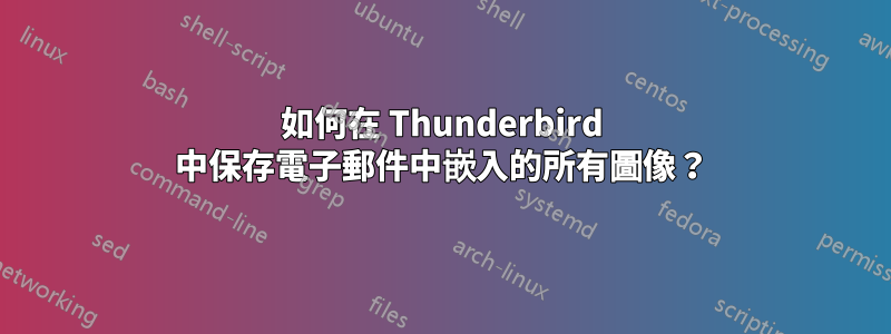 如何在 Thunderbird 中保存電子郵件中嵌入的所有圖像？