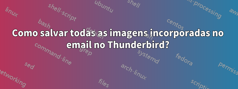 Como salvar todas as imagens incorporadas no email no Thunderbird?